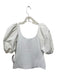 Theory Size P/XS White Rayon Blend Mesh Sleeves Scoop Neck Knit Body Top White / P/XS