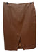 Bagatelle Size M Brown Leather pencil skirt Stretch Back Zip Knee length Skirt Brown / M