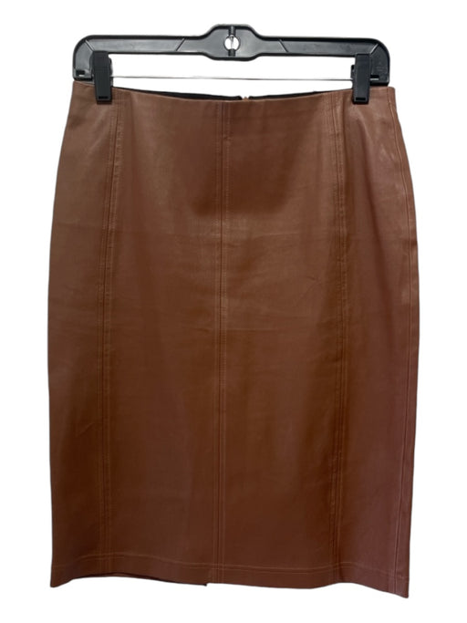 Brown pencil skirt stretch best sale