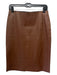 Bagatelle Size M Brown Leather pencil skirt Stretch Back Zip Knee length Skirt Brown / M