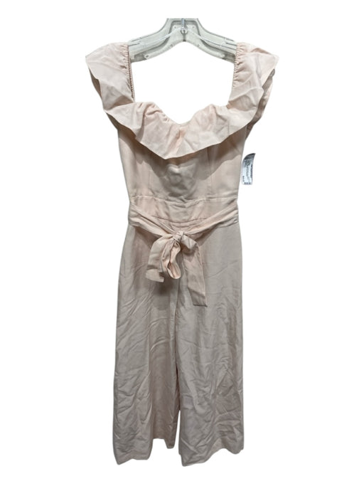 Club Monaco Size 2 Blush Pink Lyocell blend Sleeveless Ruffles Jumpsuit Blush Pink / 2
