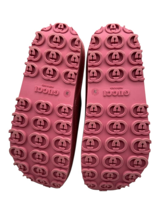 Gucci Shoe Size 38 Pink Slides Glitter Logo Platform Sandals Pink / 38