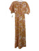 Sohalia Size One Size Yellow, White & Pink Cotton & Linen Floral Paisley Dress Yellow, White & Pink / One Size