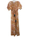 Sohalia Size One Size Yellow, White & Pink Cotton & Linen Floral Paisley Dress Yellow, White & Pink / One Size