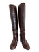Loeffler Randall Shoe Size 8.5 Brown Leather Almond Toe Croc Embossed Boots Brown / 8.5