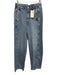 Apiece Apart Size 26 Medium Wash Cotton Denim High Rise Acid Wash Wide Leg Jeans Medium Wash / 26
