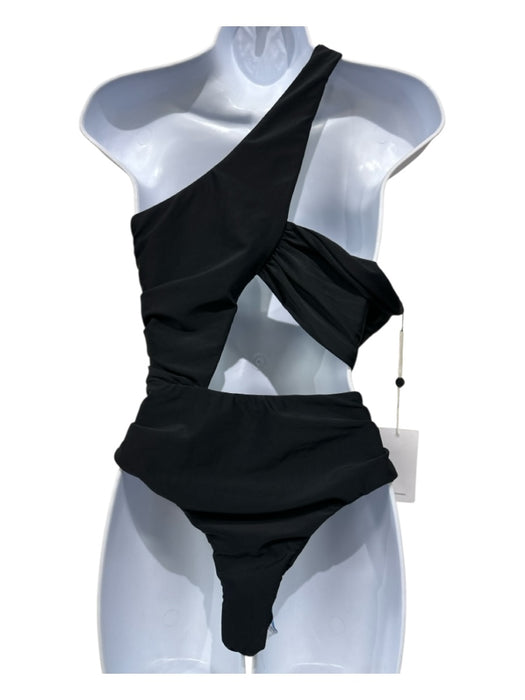 Lovers + Friends Size Medium Black Nylon Blend One Piece Cut Out Swimsuit Black / Medium