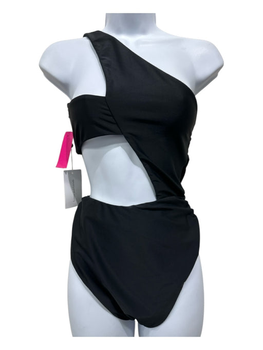 Lovers + Friends Size Medium Black Nylon Blend One Piece Cut Out Swimsuit Black / Medium