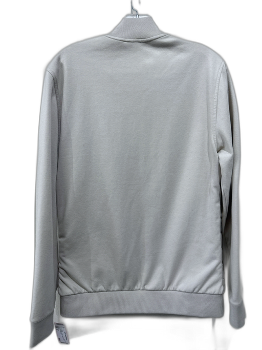 Reiss Size M Off White Synthetic Quilted Zip Up Men's Jacket Off White / M