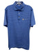 Peter Millar Size S Blue & White Polyester Striped Polo Men's Short Sleeve Blue & White / S