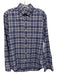 Peter Millar Size S Blue & Multi Cotton Plaid Button Down Short Sleeve Shirt Blue & Multi / S