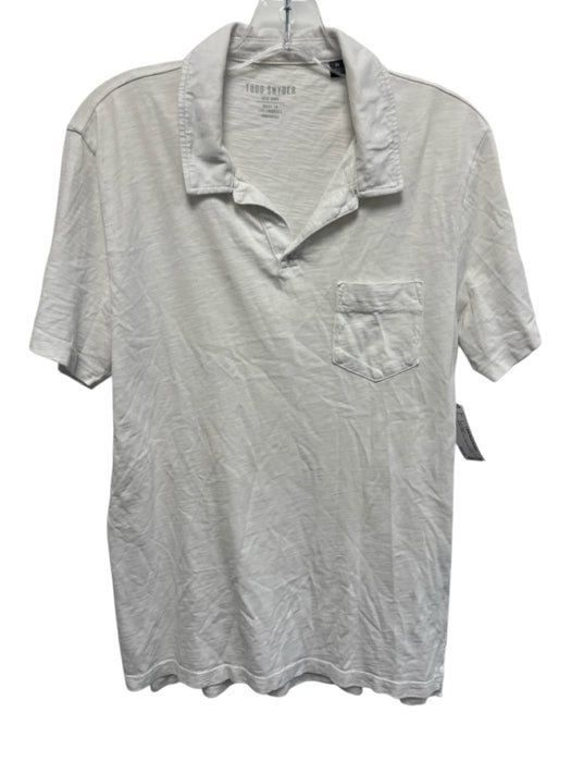 Todd Snyder Size M White Cotton Polo Men's Short Sleeve White / M