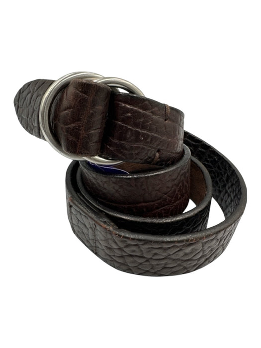 Peter Millar Brown Leather Men's Belt Brown