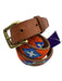 Sid Mashburn Orange & Multi Leather Beaded Men's Belt Orange & Multi