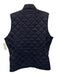 Saks Fifth Ave Size M Navy Blue Nylon Solid Quilted Zipper Men's Vest Navy Blue / M