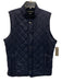 Saks Fifth Ave Size M Navy Blue Nylon Solid Quilted Zipper Men's Vest Navy Blue / M