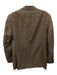 Saks Fifth Ave Black Tan & Blue Silk Blend Plaid 2 Button Men's Blazer Tan & Blue / 38R