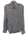 Ledbury Size M Purple & White Striped Button Down Men's Long Sleeve Shirt Purple & White / M
