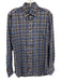 Peter Millar Size S Blue, Brown & White Cotton Blend Plaid Long Sleeve Shirt Blue, Brown & White / S