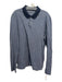 Theory Size L Grey & Navy Cotton Striped Button Men's Long Sleeve Shirt L