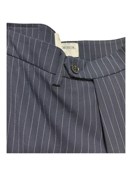 Shaping New Tomorrow Size 30 Navy Blue & White Polyester Pinstripe Pockets Pants Navy Blue & White / 30