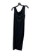 Enza Costa Size M Black Modal Blend Side Slit Wide Neck Sleeveless Midi Dress Black / M