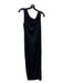 Enza Costa Size M Black Modal Blend Side Slit Wide Neck Sleeveless Midi Dress Black / M