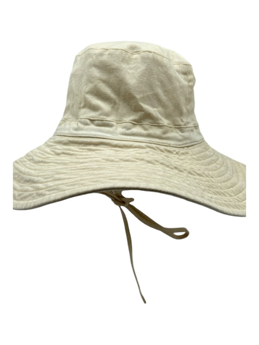 RAHI Beige Cotton Wide Brim Sun Hat Hat Beige / One Size