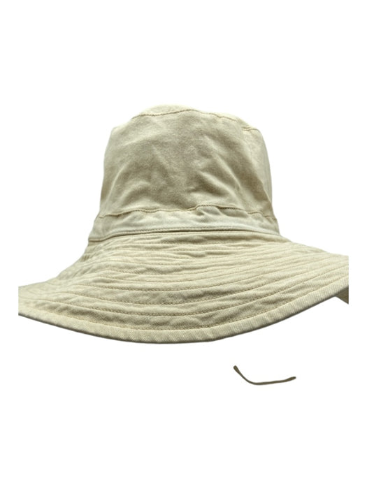 RAHI Beige Cotton Wide Brim Sun Hat Hat Beige / One Size