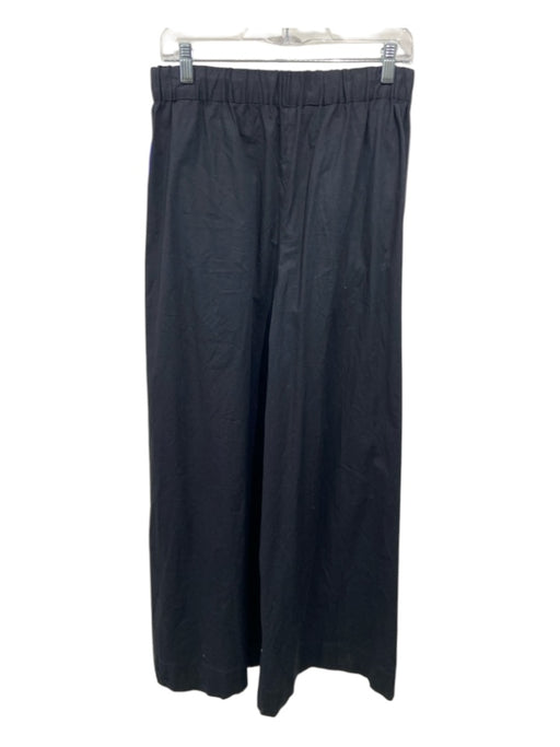 Just Bee Queen Size Medium Black Cotton Blend Elastic Waist Pleated Pants Black / Medium