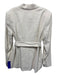A.L.C. Size 4 Off White Linen Blend 2 Buttons Flap Pocket Belted Blazer Jacket Off White / 4