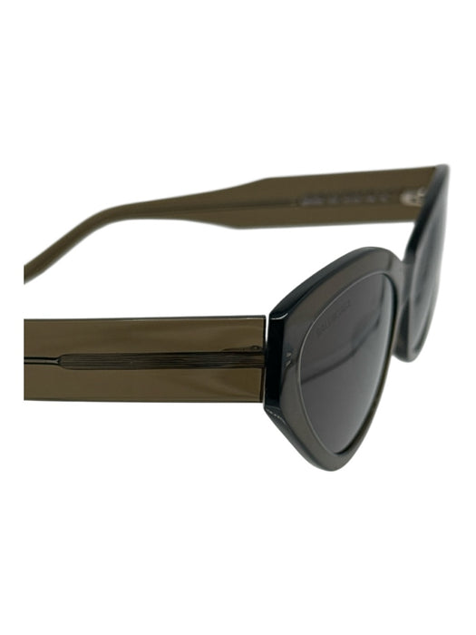 Balenciaga Dark Gray Acetate Cat Eye Gray Lens Sunglasses Dark Gray