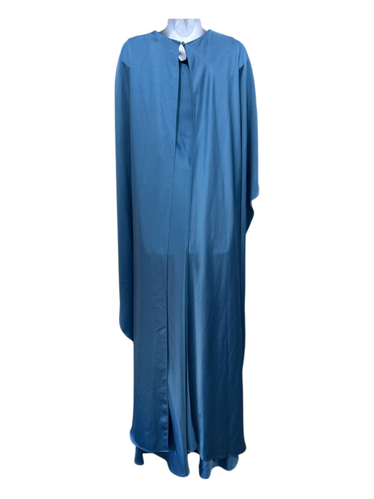 Simkhai Size 2 Blue Acetate Blend Satin Drape Capelet Bias Cut Gown Blue / 2