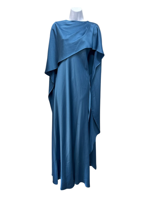Simkhai Size 2 Blue Acetate Blend Satin Drape Capelet Bias Cut Gown Blue / 2