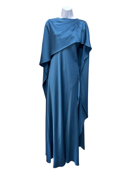 Simkhai Size 2 Blue Acetate Blend Satin Drape Capelet Bias Cut Gown Blue / 2
