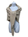 No Brand Oatmeal Beige Cashmere Blend Ribbed Trim Speckled Triangle Shawl scarf Oatmeal Beige