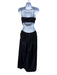 Geraldine Lustgarten Size S Black Cotton Tie Back Spaghetti Strap Midi Dress Black / S