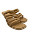Mercedes Castillo Shoe Size 9 Tan Leather Strappy Open Toe Mule Pump Sandals Tan / 9