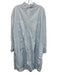 Forte Forte Size One Size Baby Blue Cotton Long Sleeve Button Up & Collar Dress Baby Blue / One Size