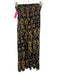 Natalie Martin Size S Tan & black Silk Shirred Waist Floral Maxi Skirt Tan & black / S