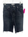 Agolde Size 25 Black Wash Cotton Denim Button Fly High Rise Faded Bermuda Shorts Black Wash / 25