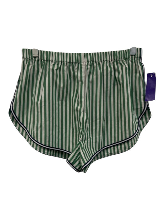 Solid & Striped Size M Green, White, Blue Cotton Stripe Elastic Shorts Green, White, Blue / M