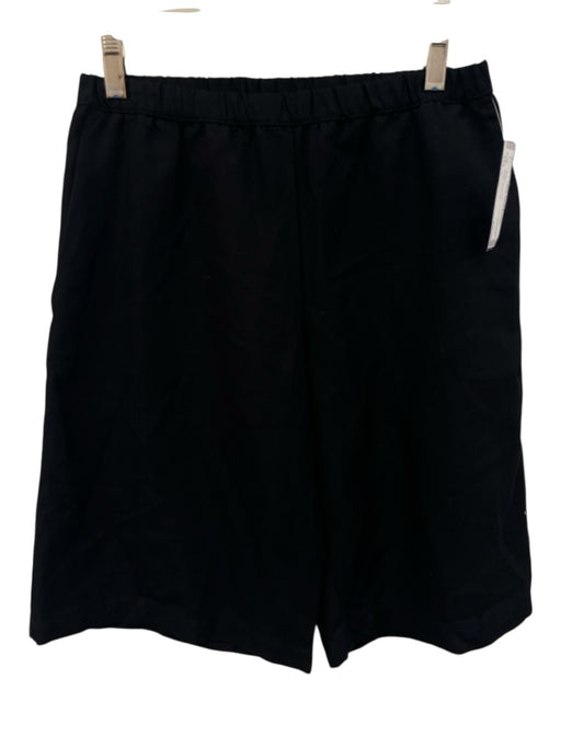 Enza Costa Size 0 Black Tencel Blend Elastic Waist Knee length Shorts Black / 0