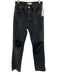 RE/DONE Size 26 Black Wash Cotton Distressed Button Fly High Rise Baggy Jeans Black Wash / 26