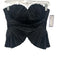 Cult Gaia Size S Black Polyester Plisse Zip Bustier Top Black / S