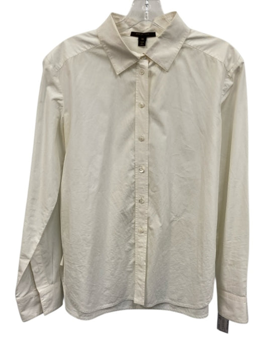 Louis Vuitton Size S / 38 Ivory White Long Sleeve Embroidered Logo Top Ivory White / S / 38