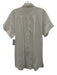 Transit Par Such Size 2 White Cotton Blend Button Down Short Sleeve Tunic Top White / 2