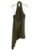 Ronny Kobo Size S Olive Green Wool Blend Halter Low Back Trapeze Dress Olive Green / S