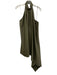 Ronny Kobo Size S Olive Green Wool Blend Halter Low Back Trapeze Dress Olive Green / S