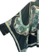 La Double J Size S Green & Orange Silk Twill Botanical Button Down Draped Top Green & Orange / S